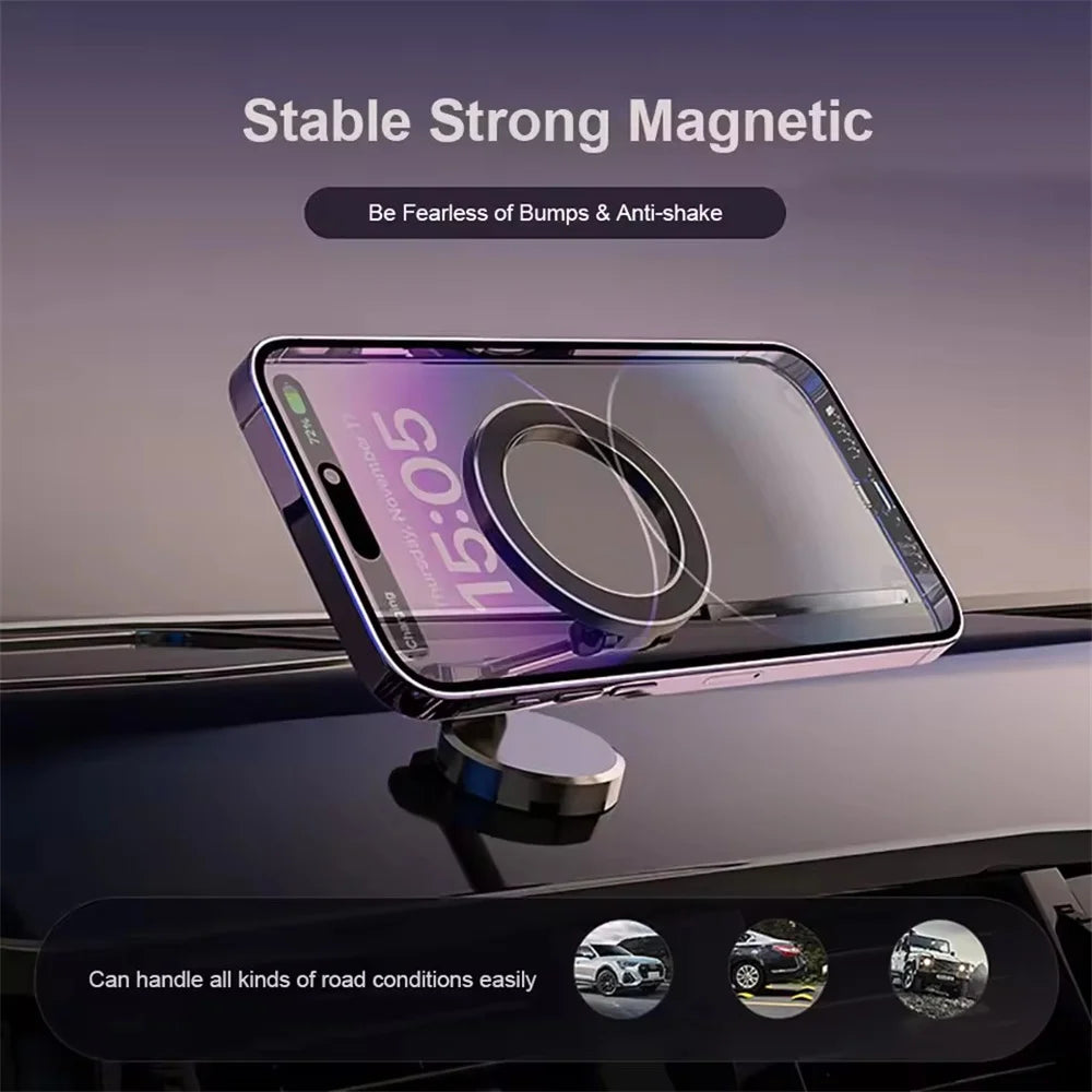 2025 new Foldable Sided Magnetic Phone Holder for Magsafe Gym Treadmill Universal Folding Car Holder Magnetic Smartphone Stand