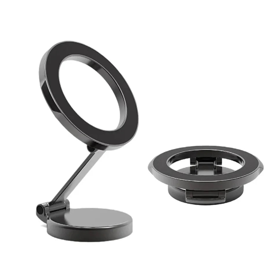 2025 new Foldable Sided Magnetic Phone Holder for Magsafe Gym Treadmill Universal Folding Car Holder Magnetic Smartphone Stand